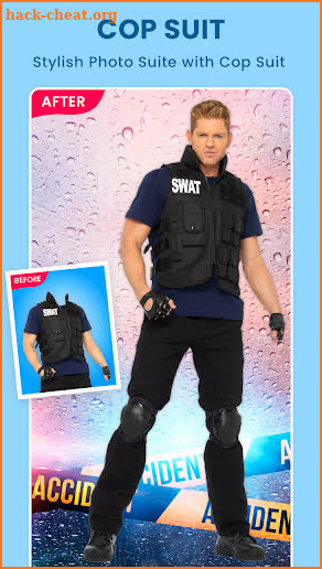 Men Police suit Photo Editor screenshot