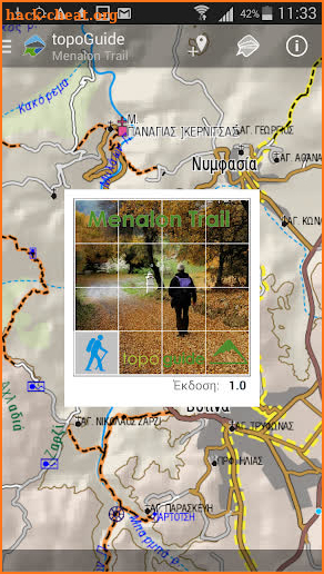 Menalon Trail topoguide screenshot