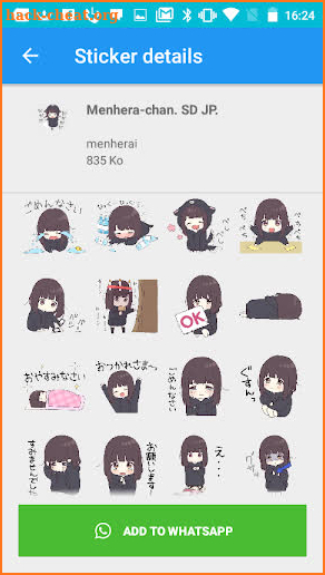 Menhera-chan Stickers for WhatsApp 2019 screenshot