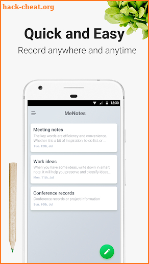 MeNotes screenshot