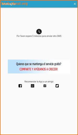 mensajito screenshot