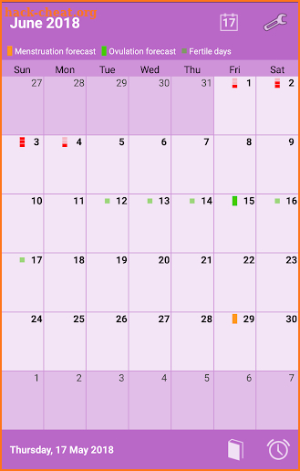 Menstrual Calendar screenshot