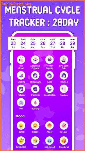 Menstrual Cycle Tracker 28day screenshot