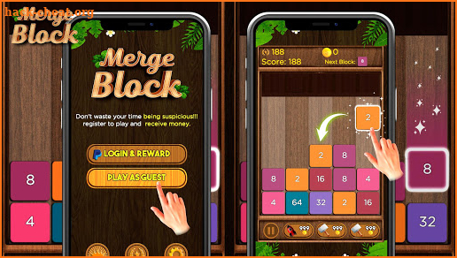 Merge Block Number Puzzle screenshot