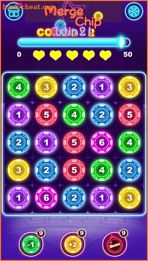 Merge Chips Win 21 screenshot