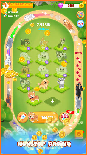 Merge Dogs - Idle Puppy Race Tycoon screenshot