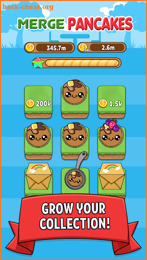 Merge Pancake - Kawaii Idle Evolution Clicker Game screenshot