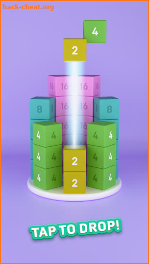 Merge Tower 3D: 2048 block game screenshot