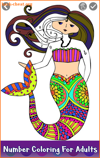 Mermaid Color by Number: Adult Coloring Book Pages screenshot