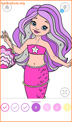 Mermaid Color by Number – Mermaid Coloring Book screenshot