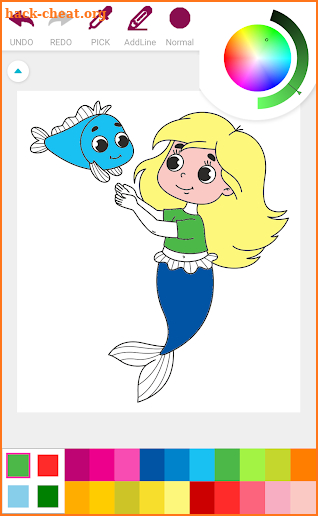 Mermaid coloring games screenshot