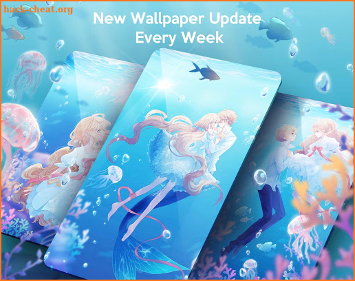 Mermaid Love Live Wallpaper & Launcher Themes screenshot