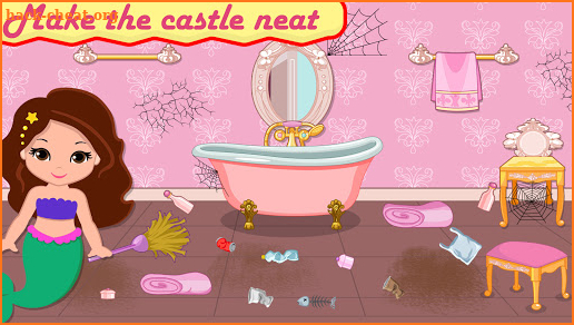 Mermaid Princess Castle: Royal House Cleaning screenshot