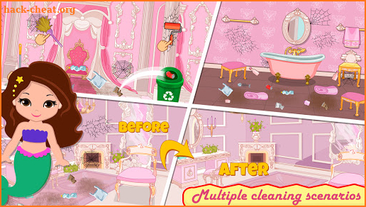 Mermaid Princess Castle: Royal House Cleaning screenshot