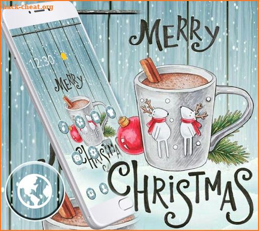 Merry Christmas Coffee Cup Theme screenshot