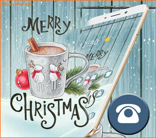 Merry Christmas Coffee Cup Theme screenshot