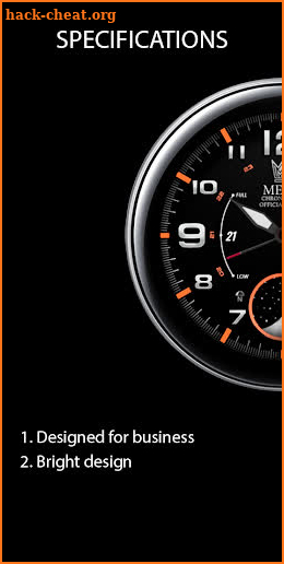 Messa Watch Face BN49 Orange screenshot