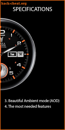 Messa Watch Face BN49 Orange screenshot