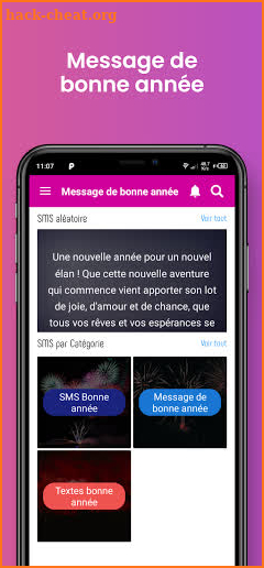 Message de bonne année 2022 screenshot