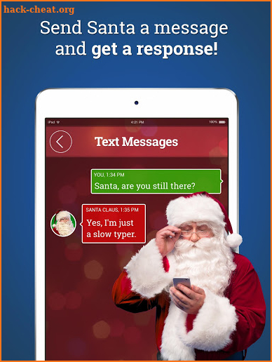 Message from Santa!  video, phone call, voicemail screenshot