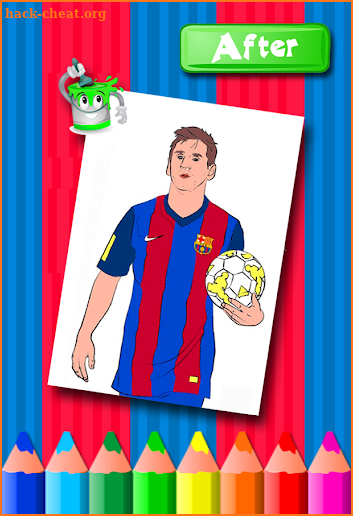 Messi coloring game screenshot