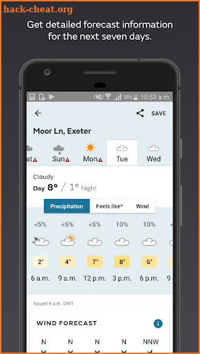 Met Office Weather Forecast screenshot