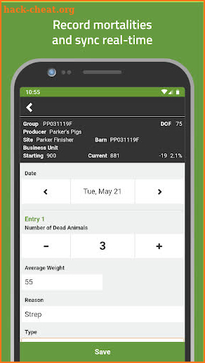 MetaFarms Mortality Mobile 2.0 screenshot