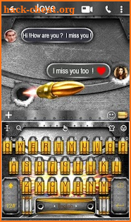 Metal Cool Gun Keyboard Theme screenshot