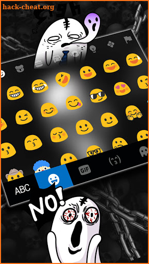 Metal Skull Keyboard Background screenshot