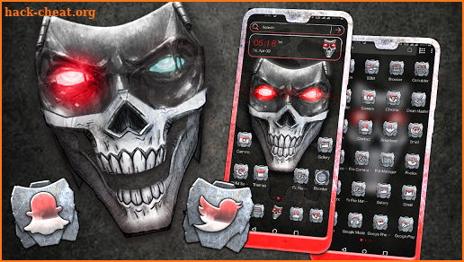 Metal Skull Mask Launcher Theme screenshot