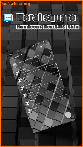 Metal square skin for Next SMS screenshot