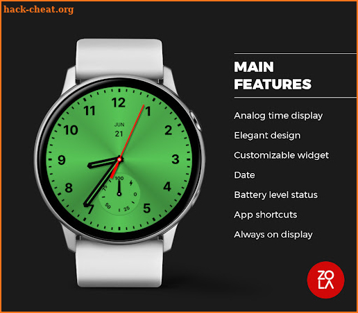 Metallic Green Watch Face screenshot