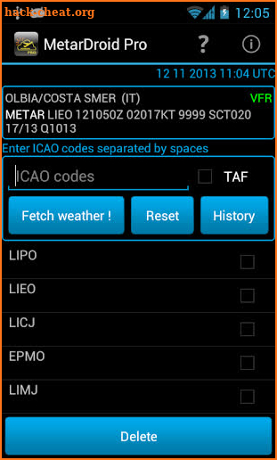 MetarDroid Pro ( Metar -Taf ) screenshot