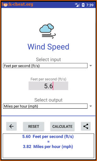 Meteorological Conversions screenshot