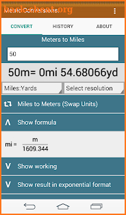 Metric Conversions screenshot