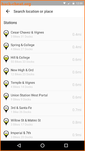 Metro Bike Share screenshot