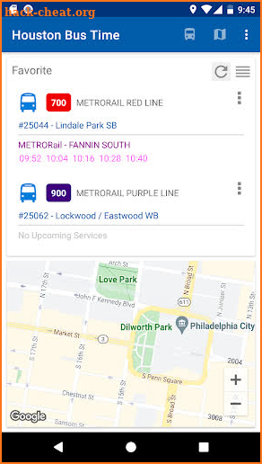 Metro Bus Time in Houston screenshot