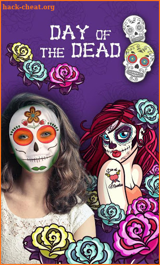 Mexican Sugar Skull Mask Stickers – Coloring Book screenshot