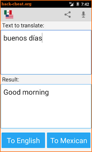 Mexican Translator Pro screenshot