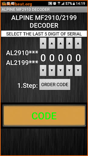 MF2910 Radio Code Decoder screenshot