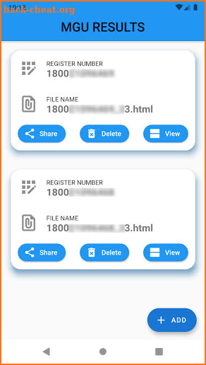 MGU Result Checker screenshot