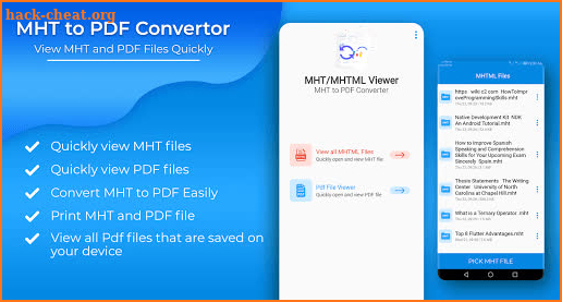 MHT/MHTML Viewer: MHT to pdf converter screenshot