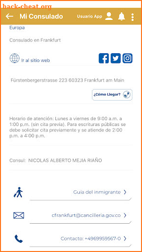 Mi Consulado Colombia screenshot