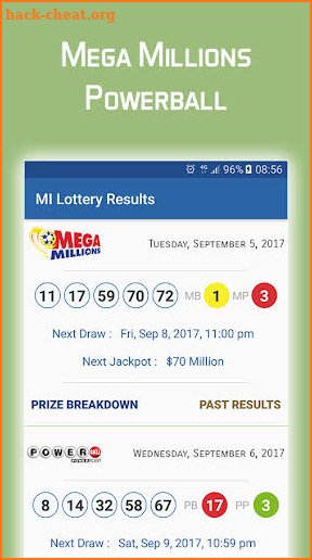 MI Lottery Results screenshot