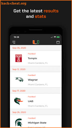 Miami Hurricanes screenshot