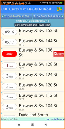 Miami MDT Bus Tracker screenshot