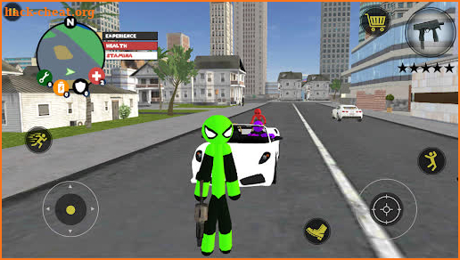 Miami Stickman Rope Hero City Gangster screenshot