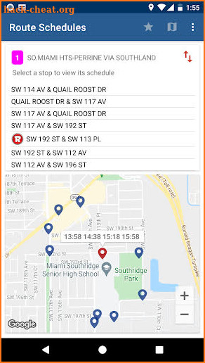 Miami Transit Schedule screenshot