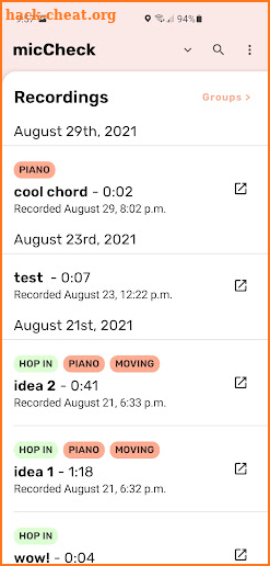 MicCheck - Audio Recorder and Organizer screenshot