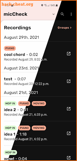 MicCheck - Audio Recorder and Organizer screenshot